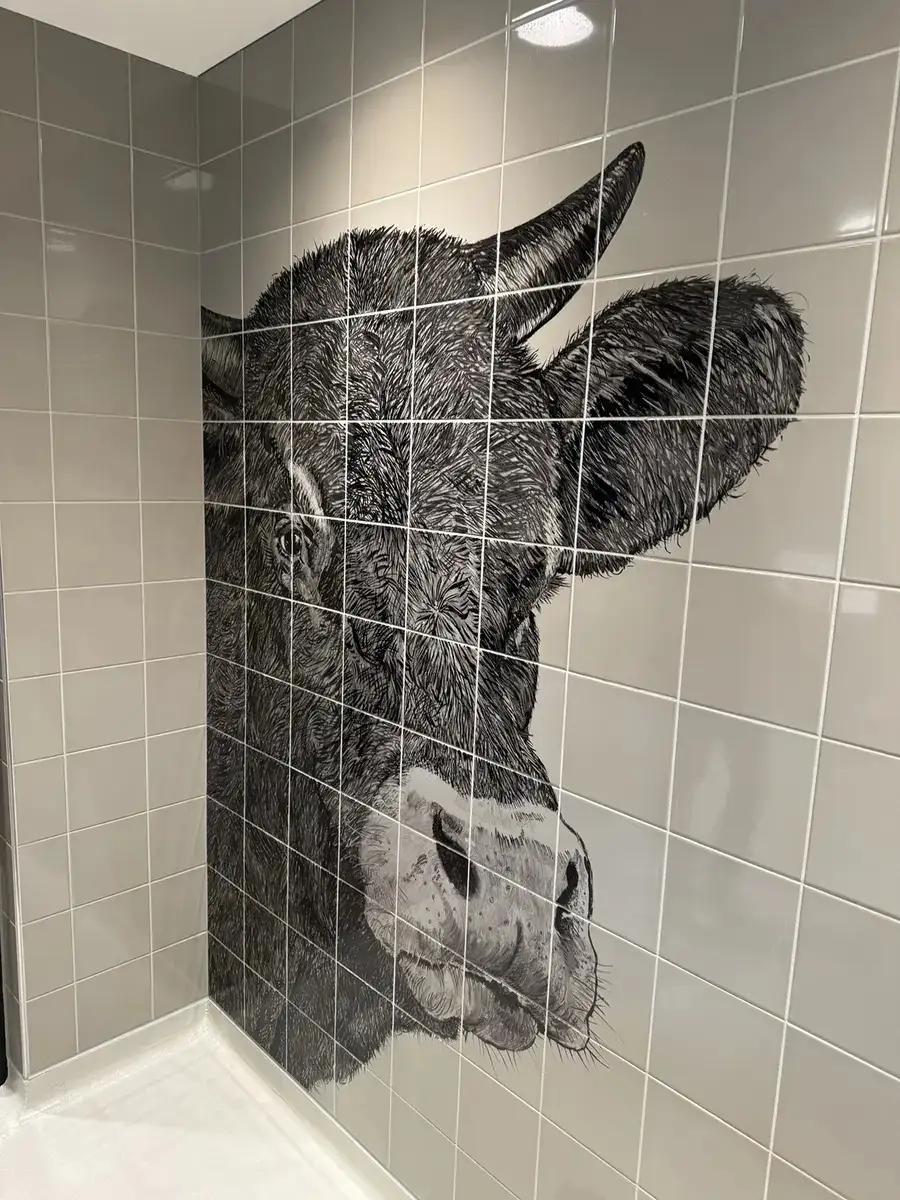 Motivwand Metzgerei Breitenmoser, Detail